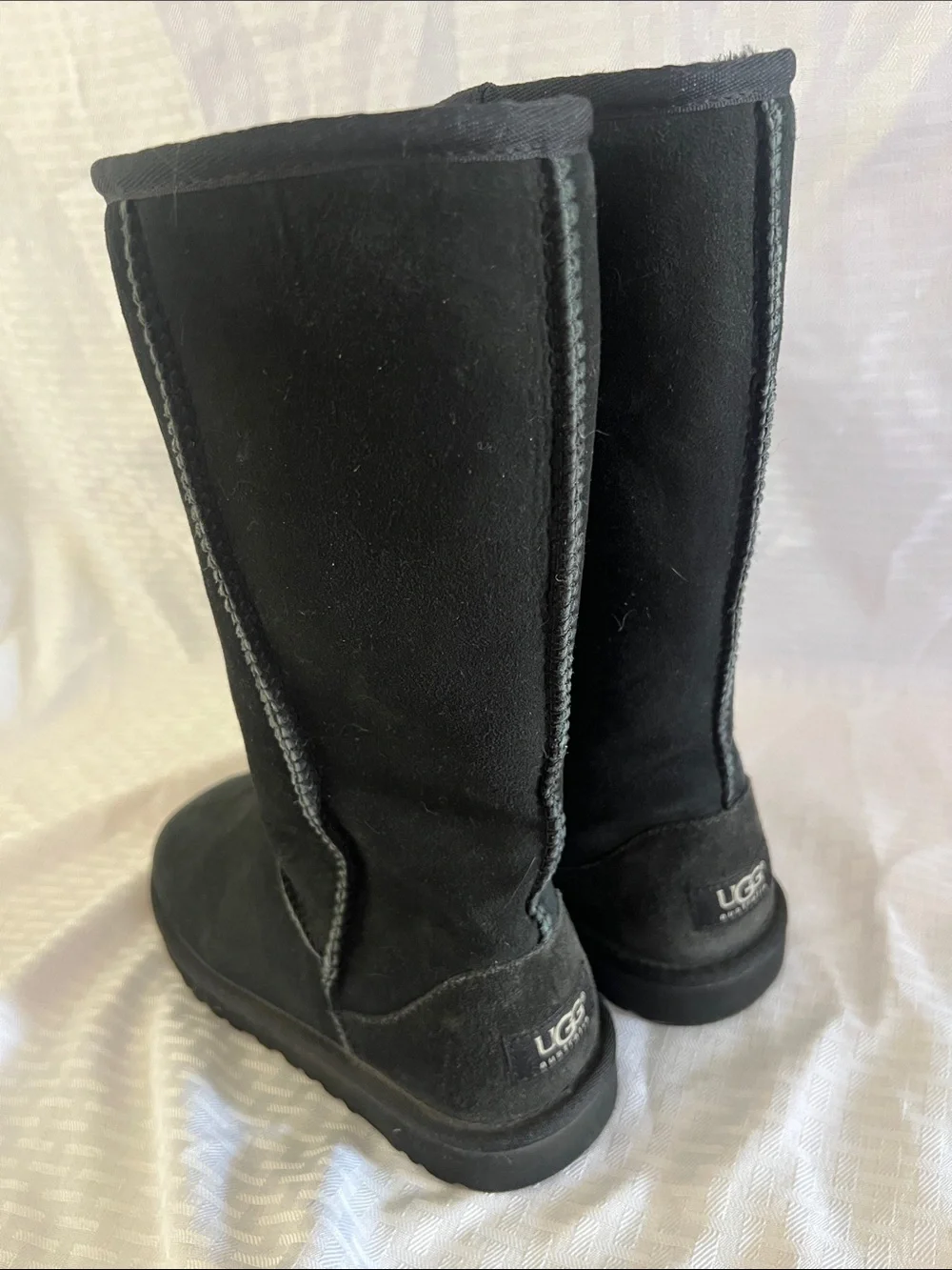 UGG Classic Tall Black Suede Winter Boots